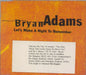 Bryan Adams Let's Make A Night To Remember UK Promo CD single (CD5 / 5") BACD2