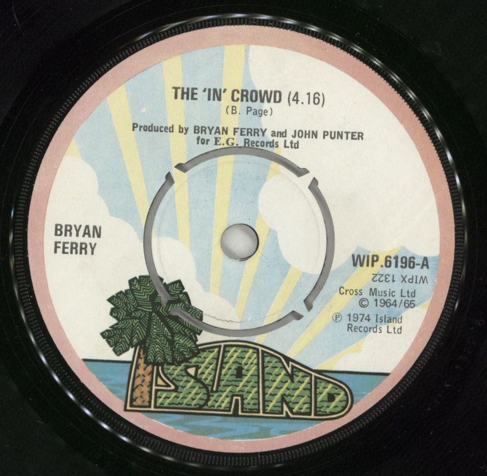 Bryan Ferry The 'In' Crowd + P/s UK 7" vinyl single (7 inch record / 45) FER07TH81236