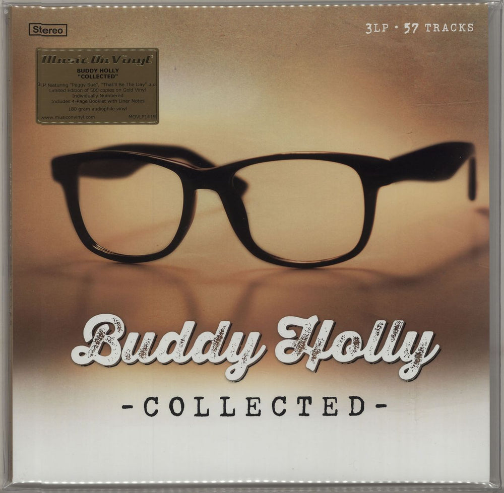 Buddy Holly Collected - 180gram Gold Vinyl + Numbered Sleeve UK 3-LP vinyl record set (Triple LP Album) MOVLP1419