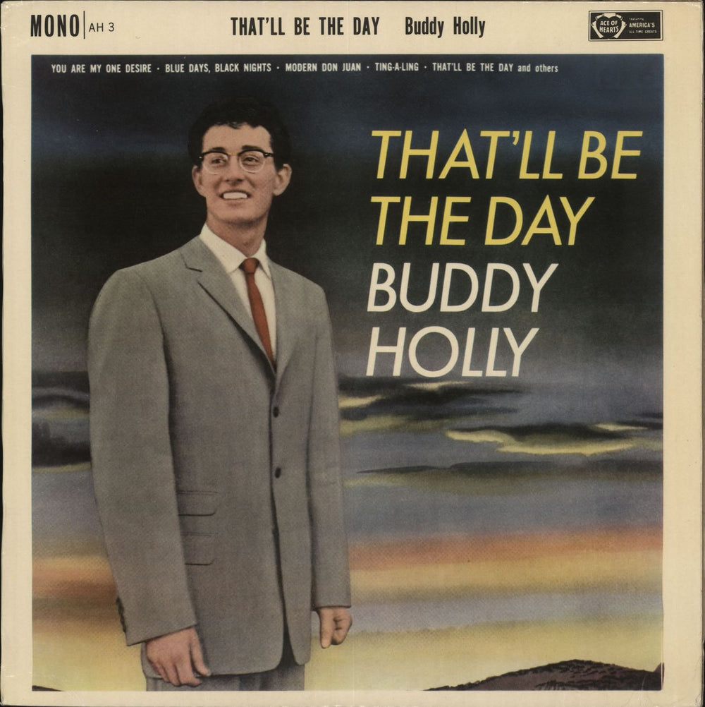 Buddy Holly That'll Be The Day - 1st UK vinyl LP album (LP record) AH3