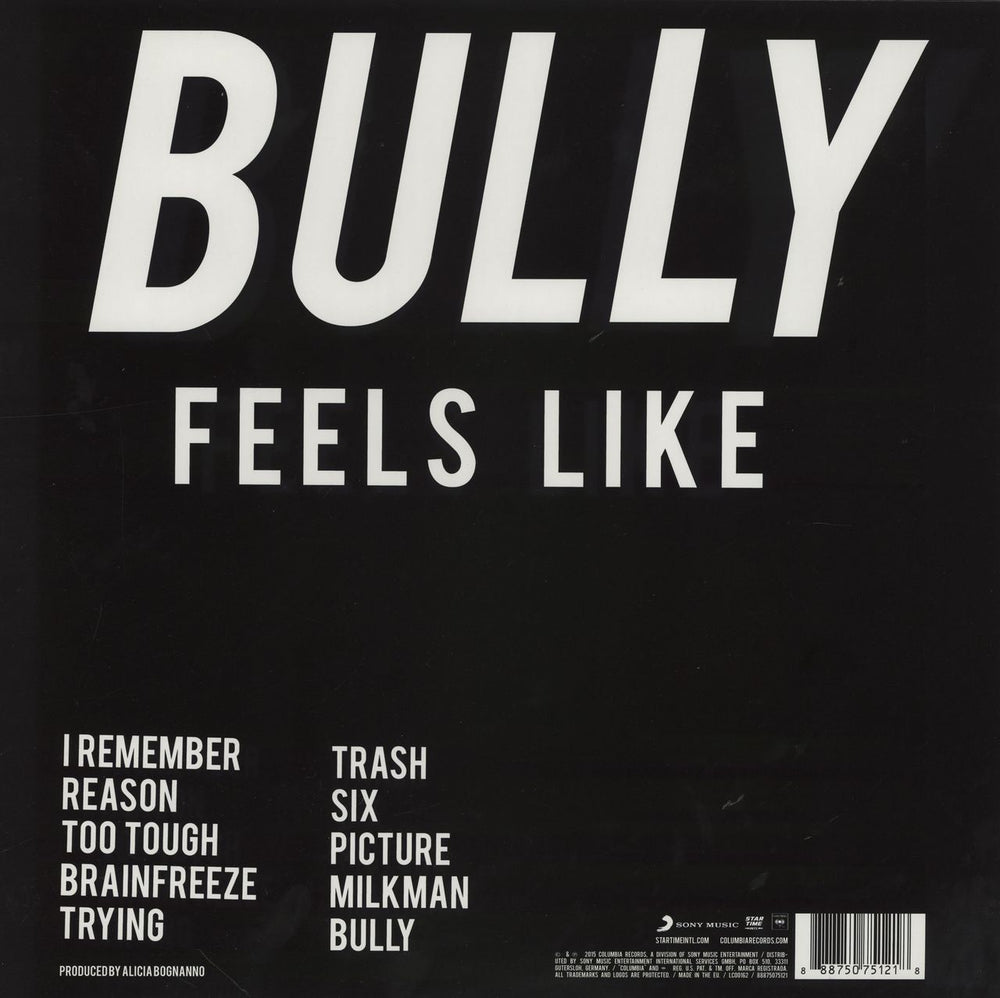 Bully Feels Like UK vinyl LP album (LP record)