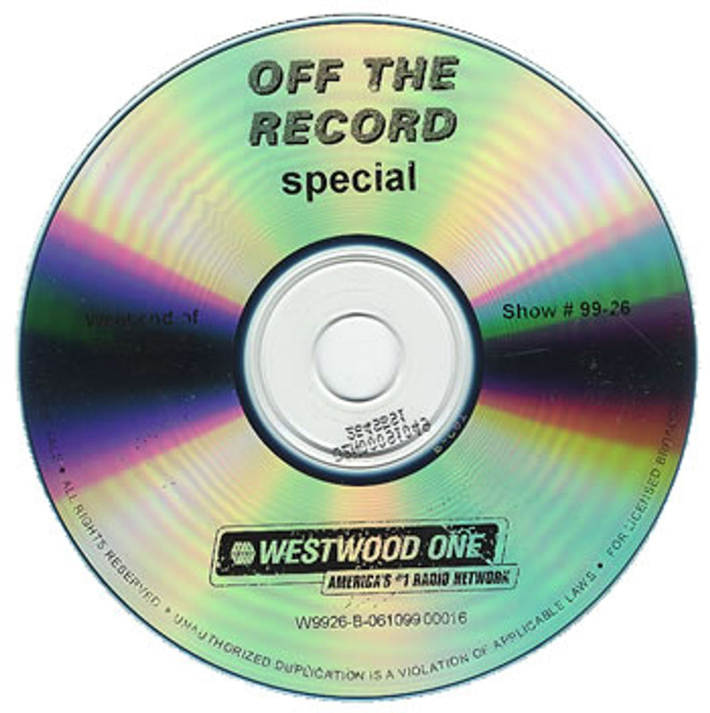 Bush Off The Record Special US CD album (CDLP) #99-26