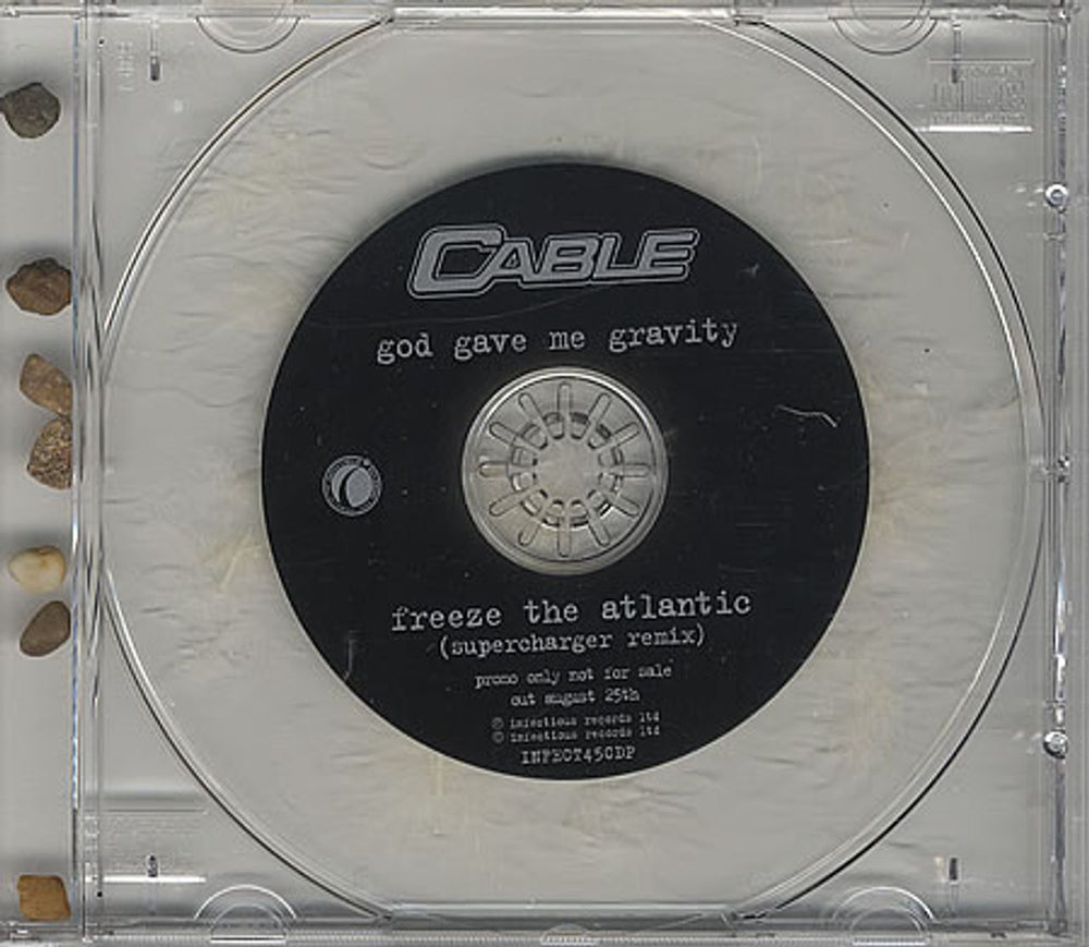 Cable God Gave Me Gravity - Feathers & Stones Jewel Case UK Promo CD single (CD5 / 5") INFECT45CDP