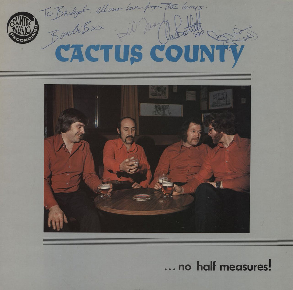 Cactus County No Half Measures! - Autographed UK vinyl LP album (LP record) CFHR068