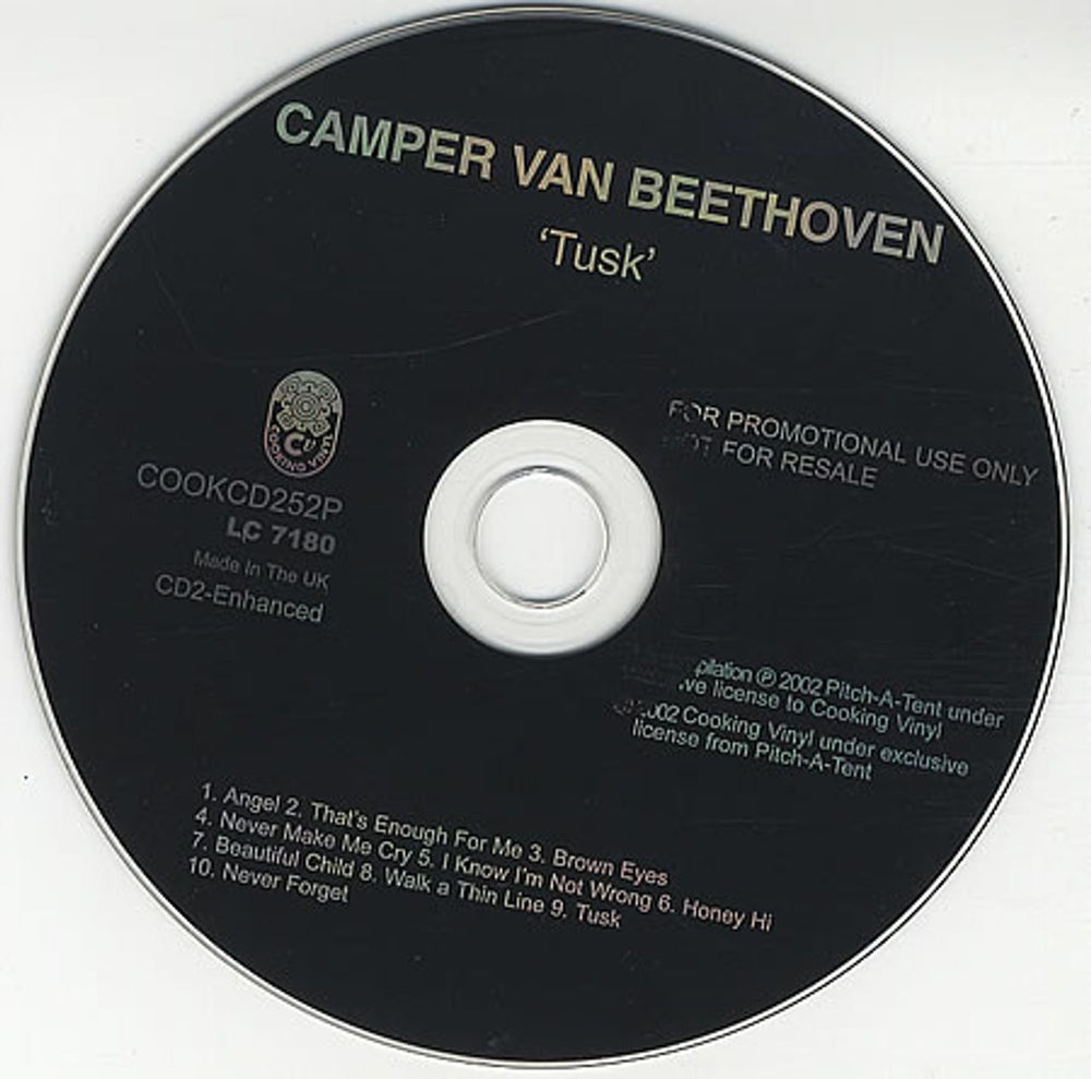 Camper Van Beethoven Tusk UK Promo 2 CD album set (Double CD) COOKCD252P