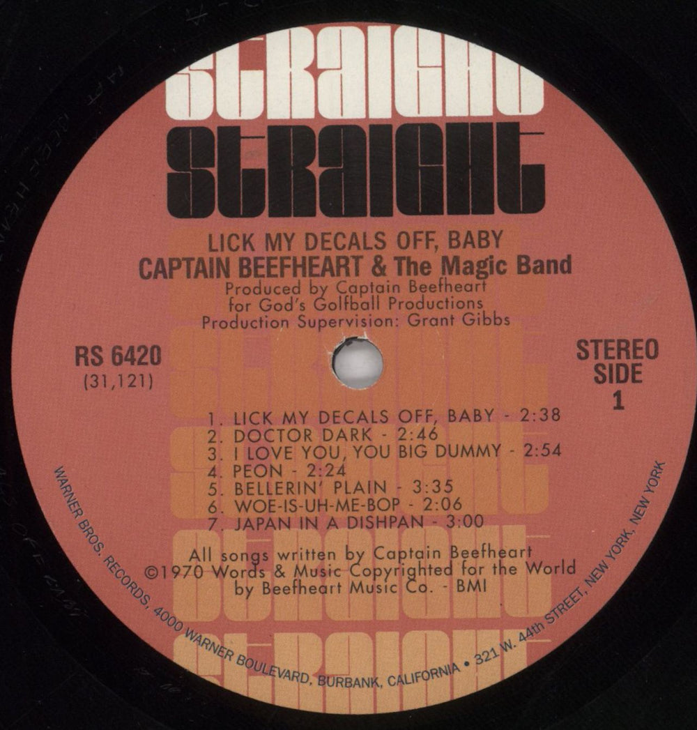 Captain Beefheart & Magic Band Lick My Decals Off, Baby - 180gm UK vinyl LP album (LP record) CPTLPLI817874