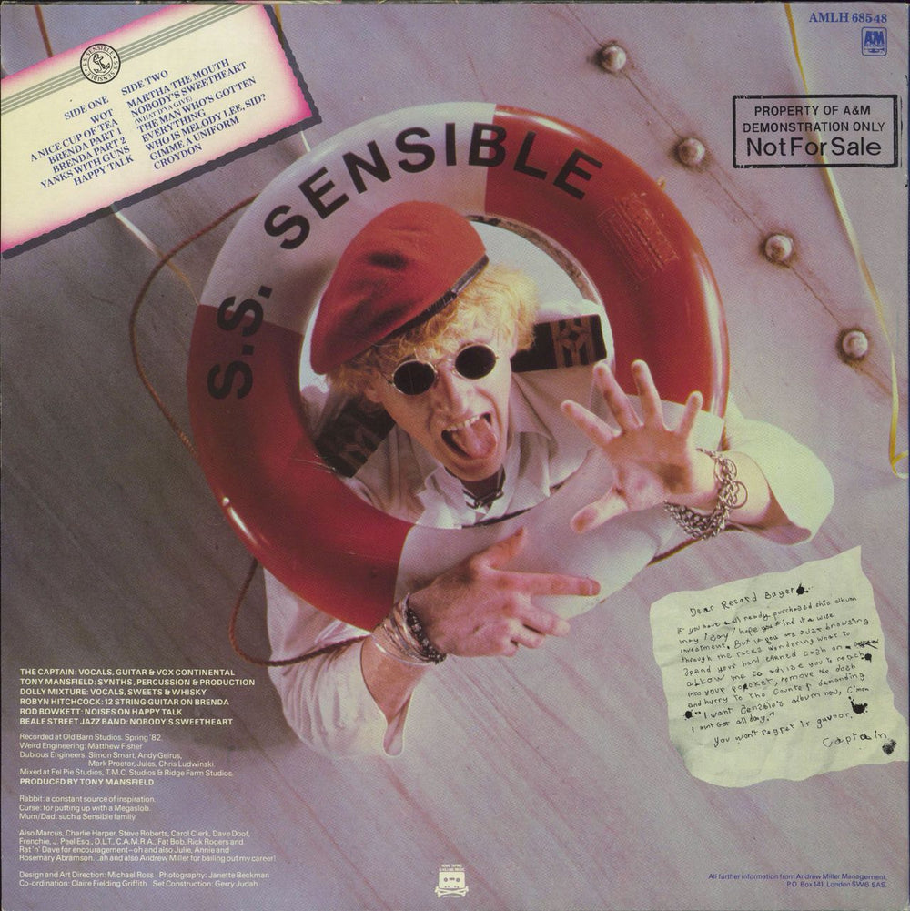 Captain Sensible Women And Captains First - Hype Stickered Sleeve UK vinyl LP album (LP record)