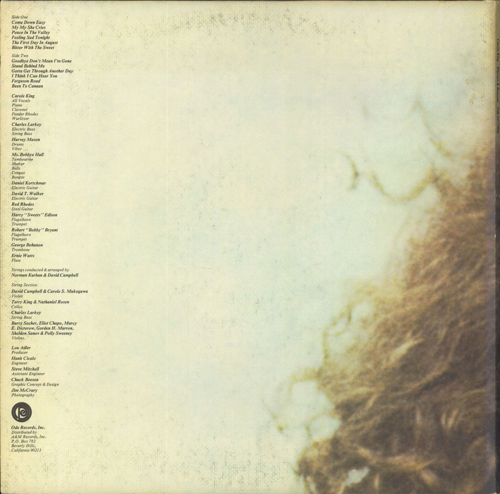 Carole King Rhymes & Reasons Canadian vinyl LP album (LP record)