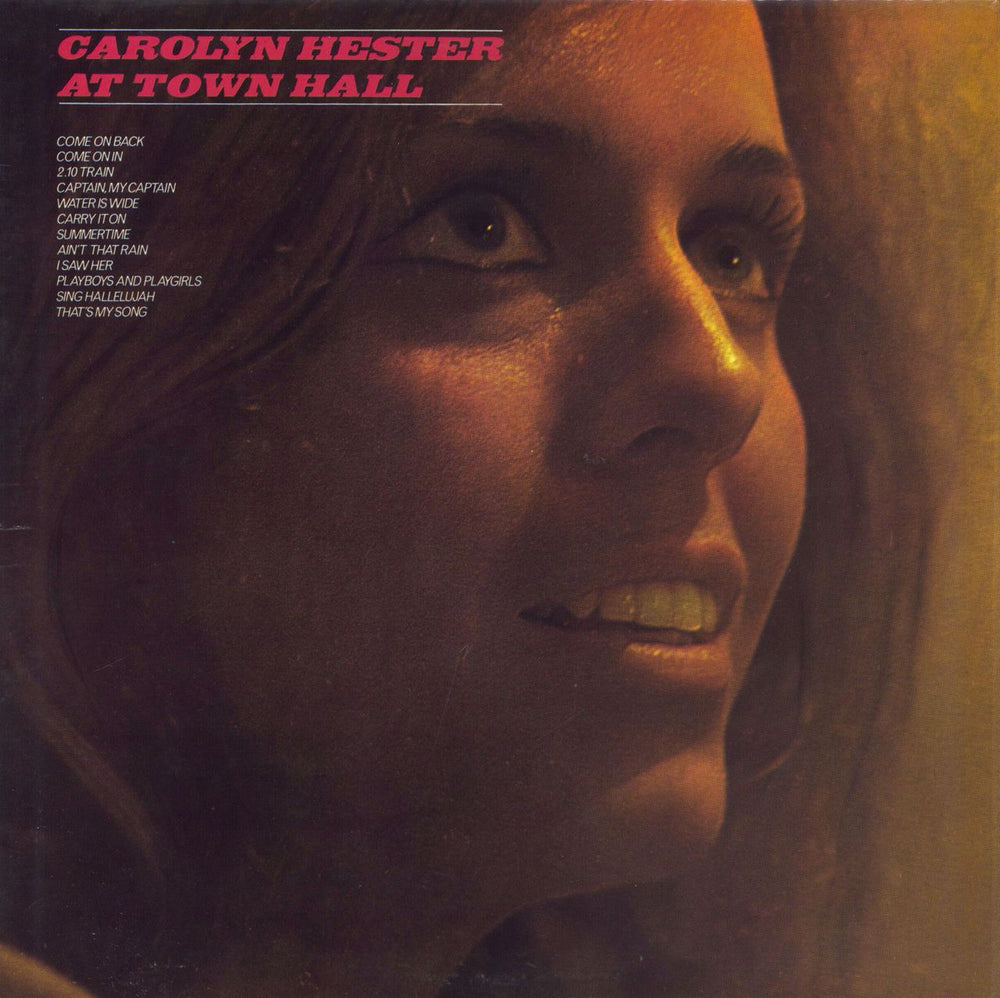 Carolyn Hester Carolyn Hester At Town Hall UK vinyl LP album (LP record) DLP3638