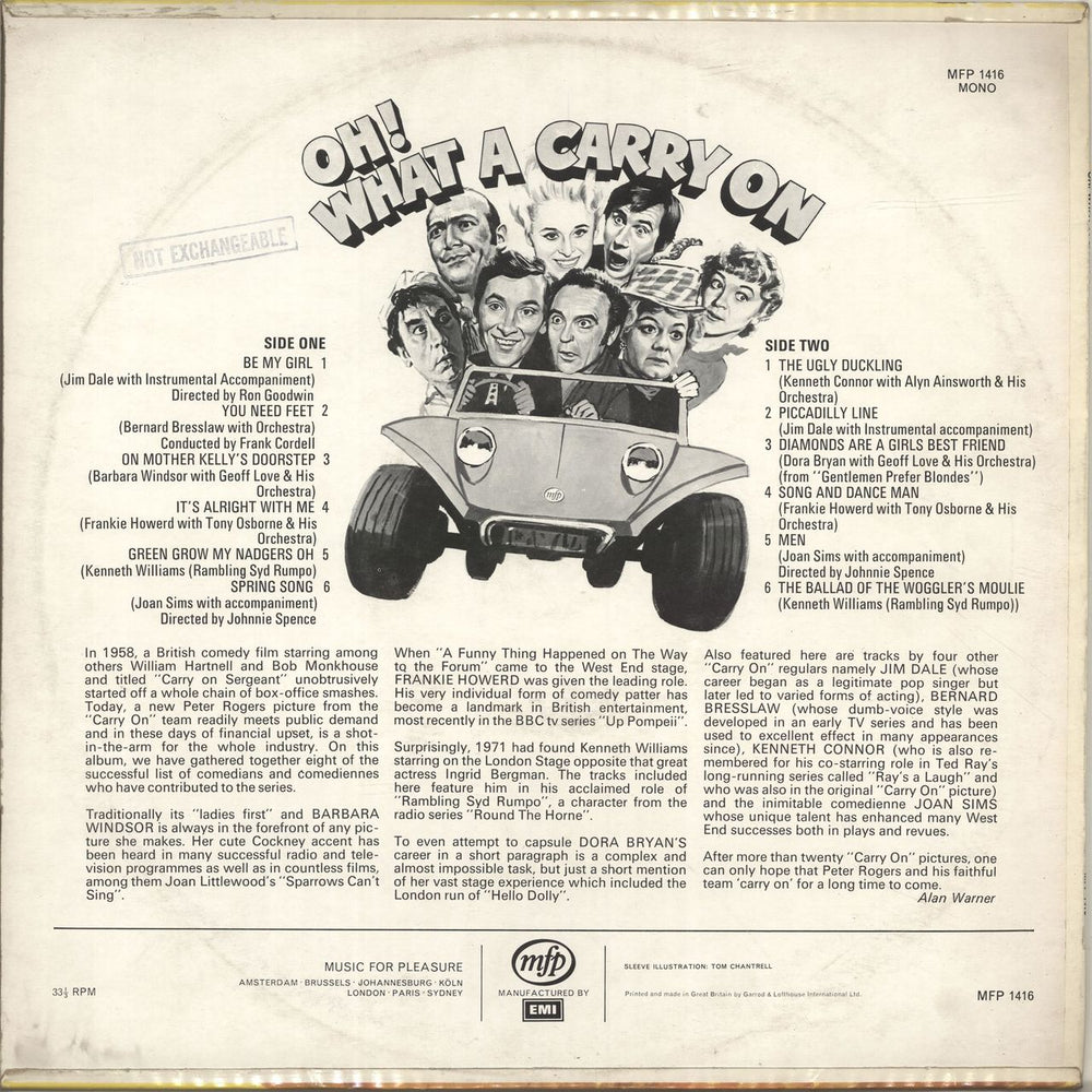 Carry On Oh! What A Carry On UK vinyl LP album (LP record)