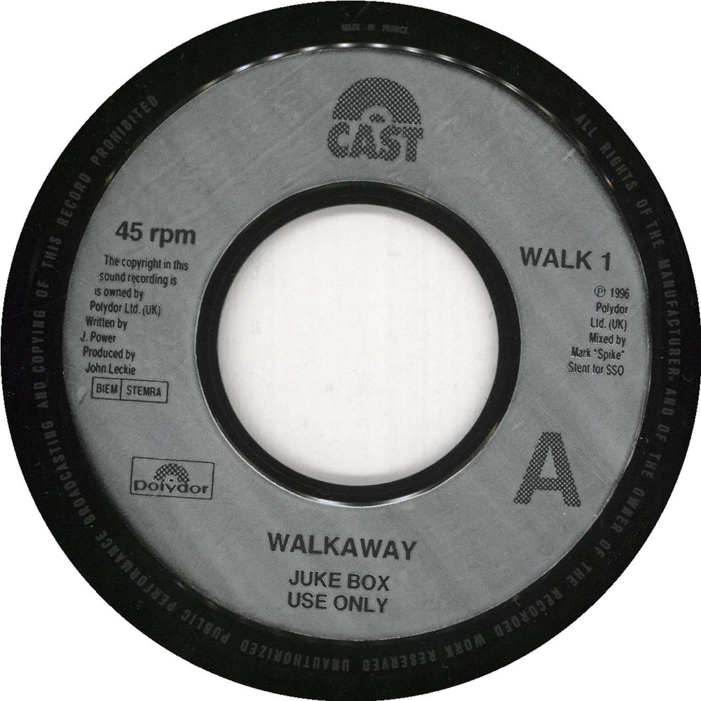 Cast Walkaway - Jukebox UK Promo 7" vinyl single (7 inch record / 45) WALK1