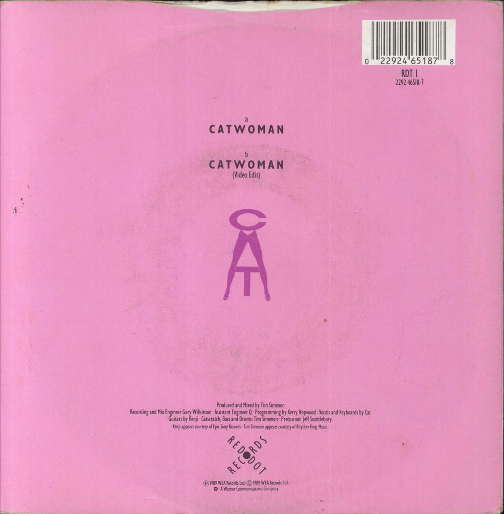 Cat Catwoman UK 7" vinyl single (7 inch record / 45) 022924651878