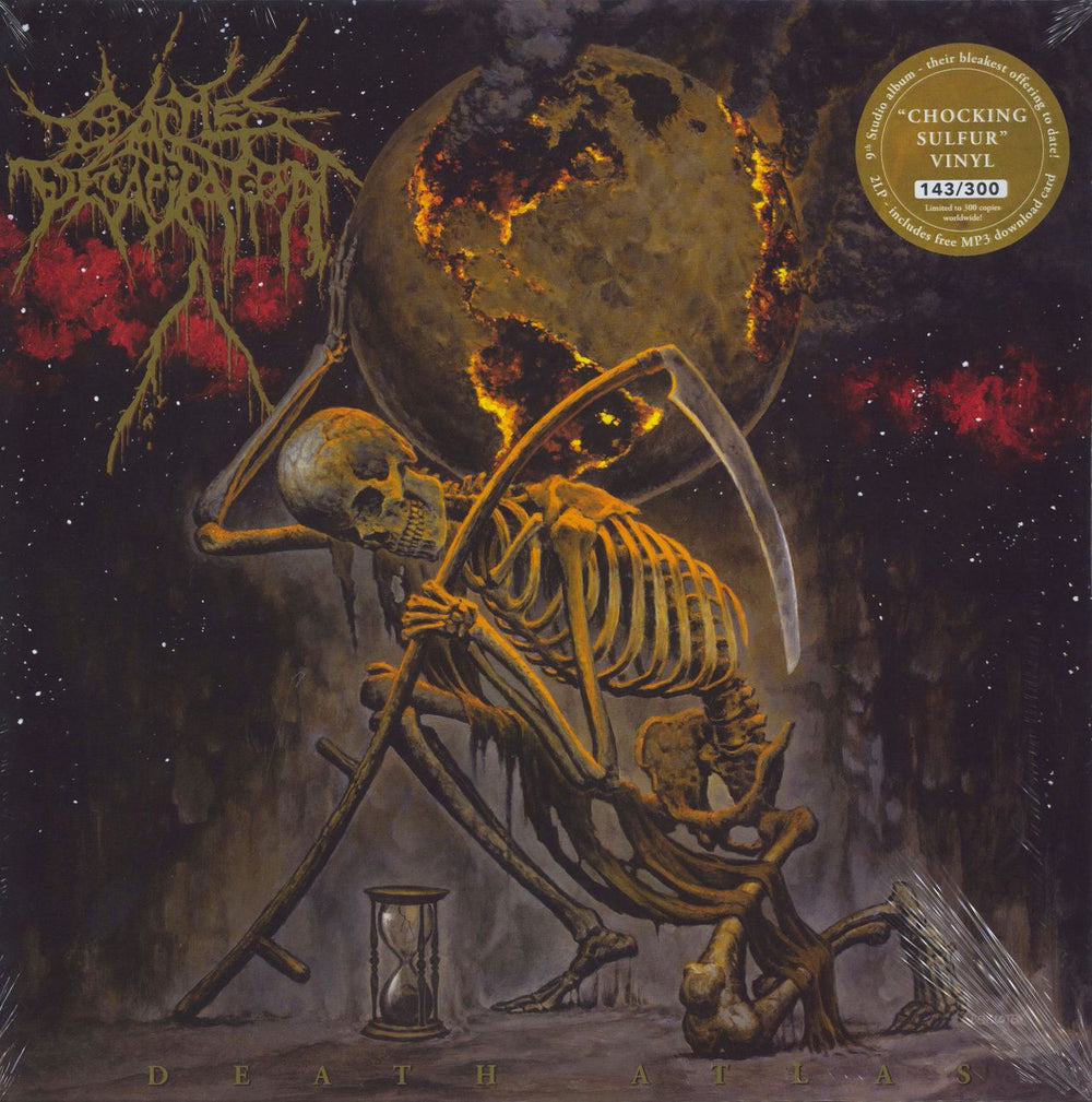 Cattle Decapitation Death Atlas - Choking Sulfur Vinyl - Sealed UK 2-LP vinyl record set (Double LP Album) 3984-15684-1