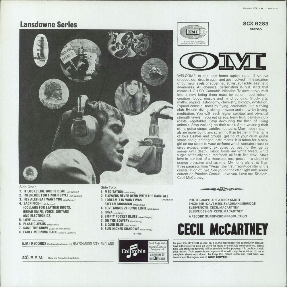 Cecil McCartney Om UK vinyl LP album (LP record)