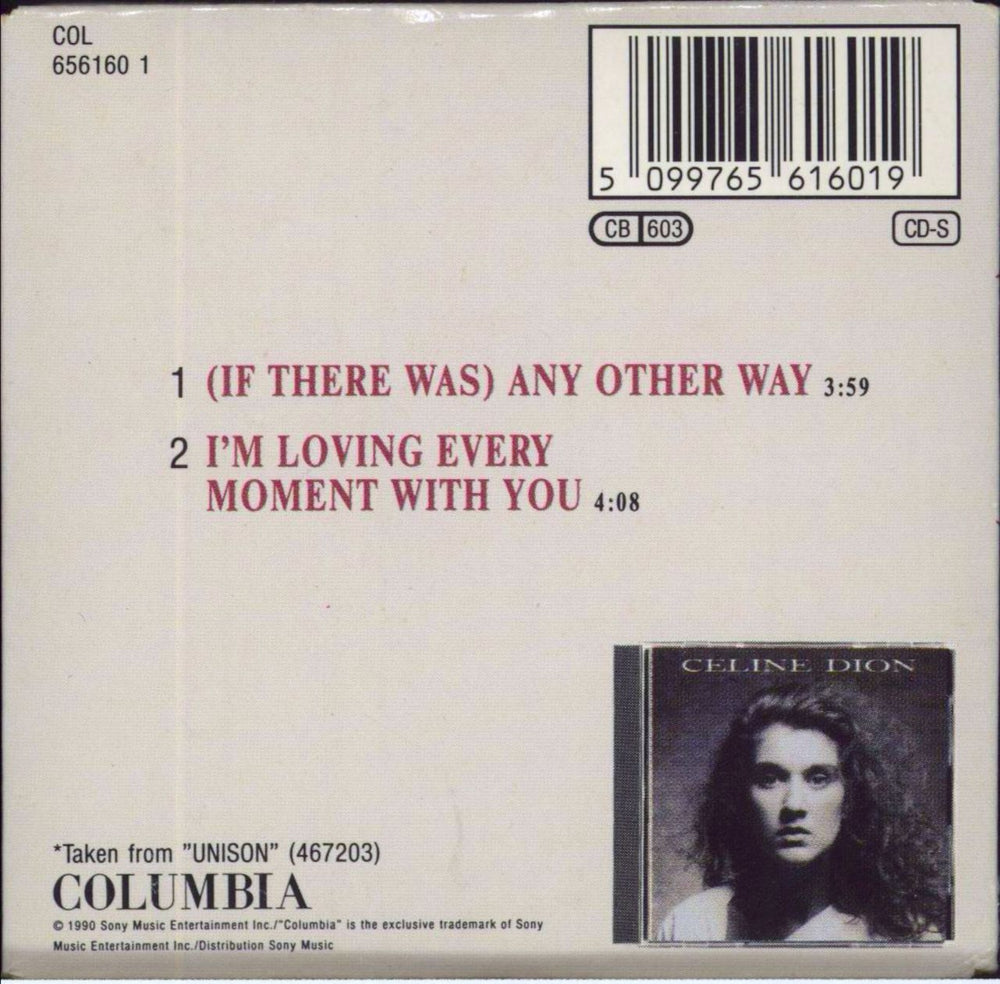 Celine Dion Any Other Way UK 3" CD single (CD3)