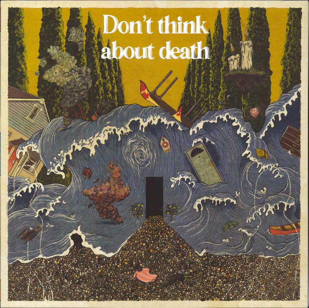 Chalk Hands Don't Think About Death - Blue in Beer Vinyl UK vinyl LP album (LP record) DK157