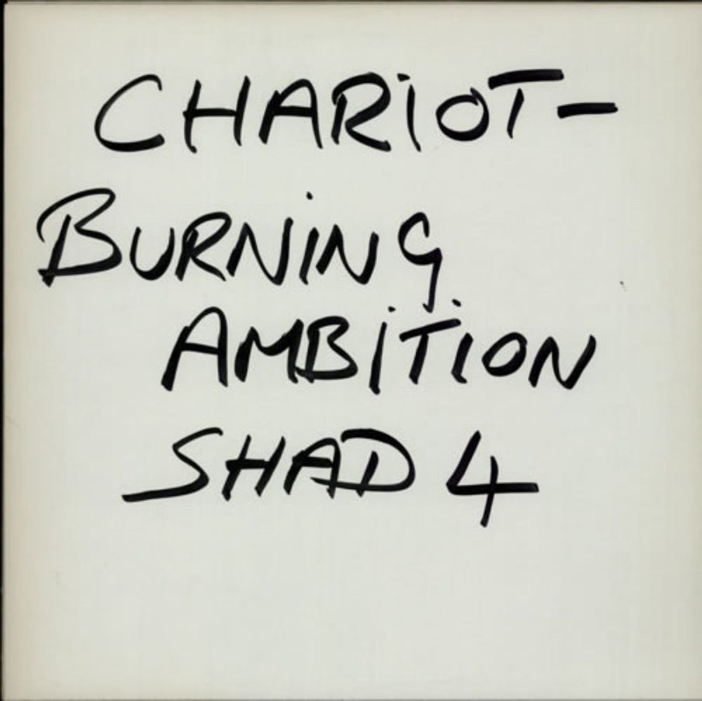 Chariot Burning Ambition - Test Pressing UK vinyl LP album (LP record) SHADE4