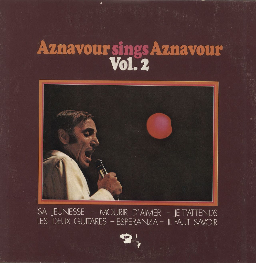 Charles Aznavour Aznavour Sings Aznavour Volume 2 Greek vinyl LP album (LP record) B-0202