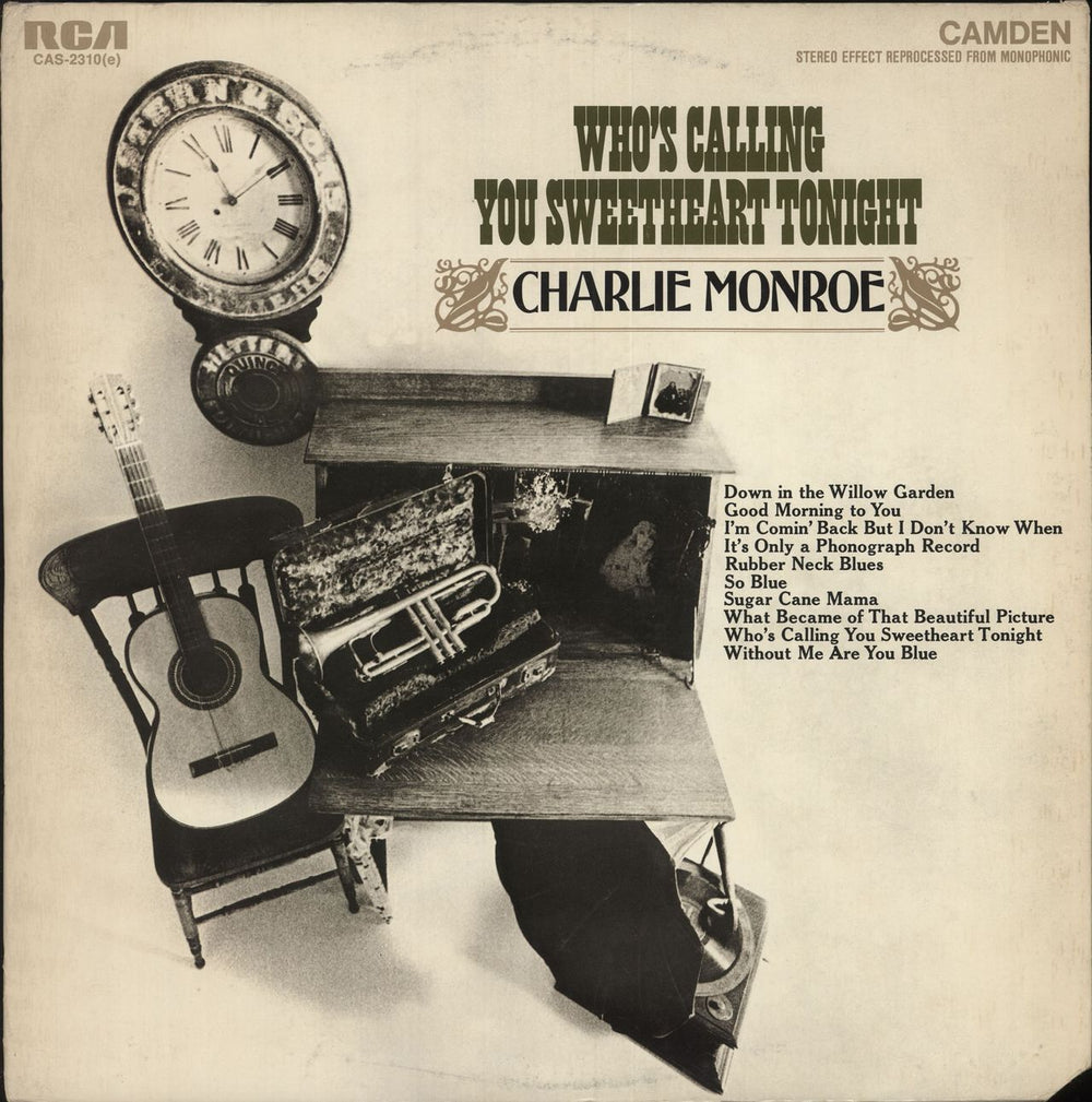 Charlie Monroe Who's Calling You Sweetheart Tonight US vinyl LP album (LP record) CAS2310(E)