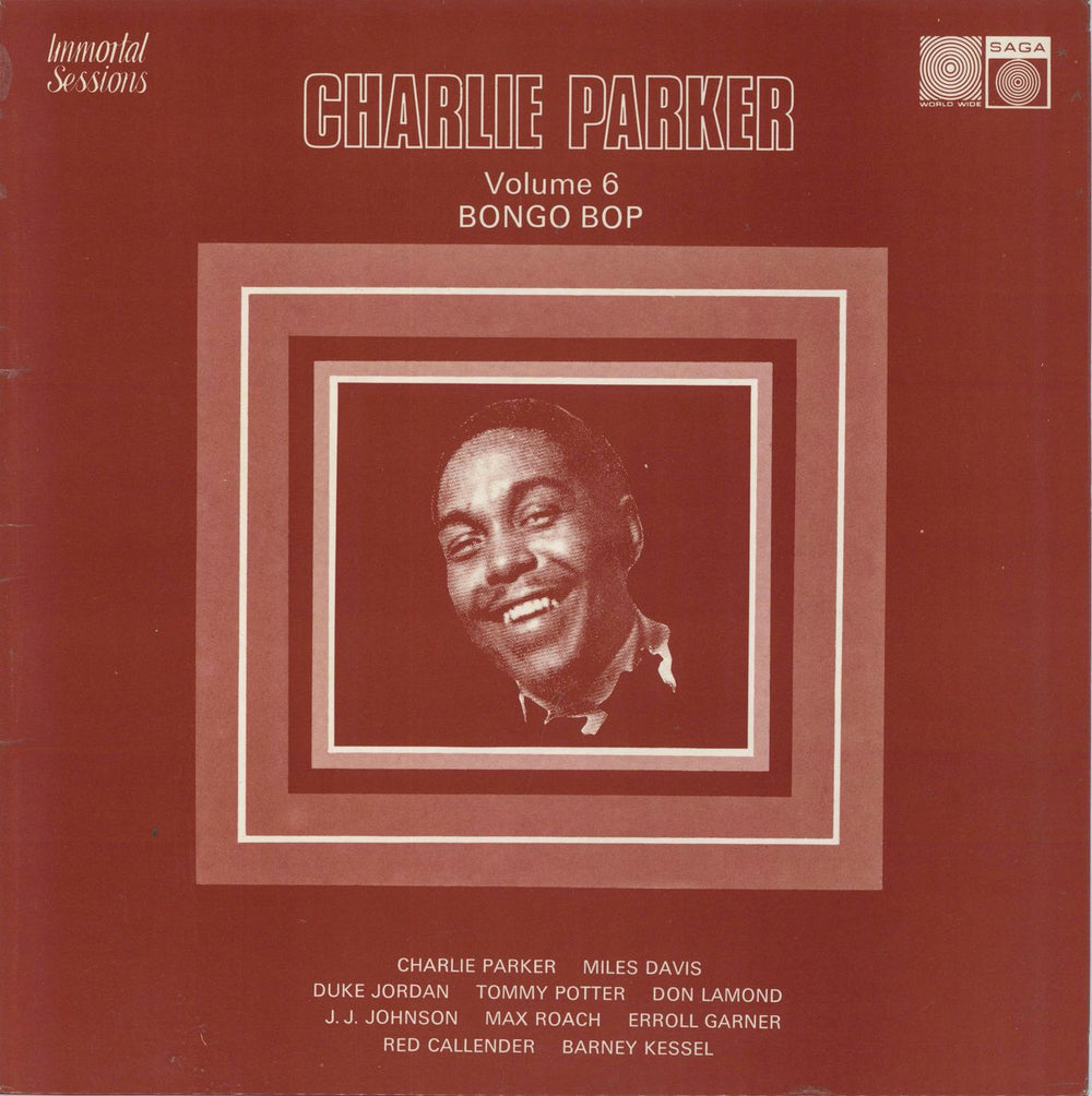 Charlie Parker Volume 6: Bongo Bop UK vinyl LP album (LP record) SAGA6911