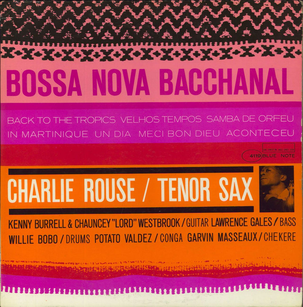 Charlie Rouse Bossa Nova Bacchanal US vinyl LP album (LP record) BLP4119