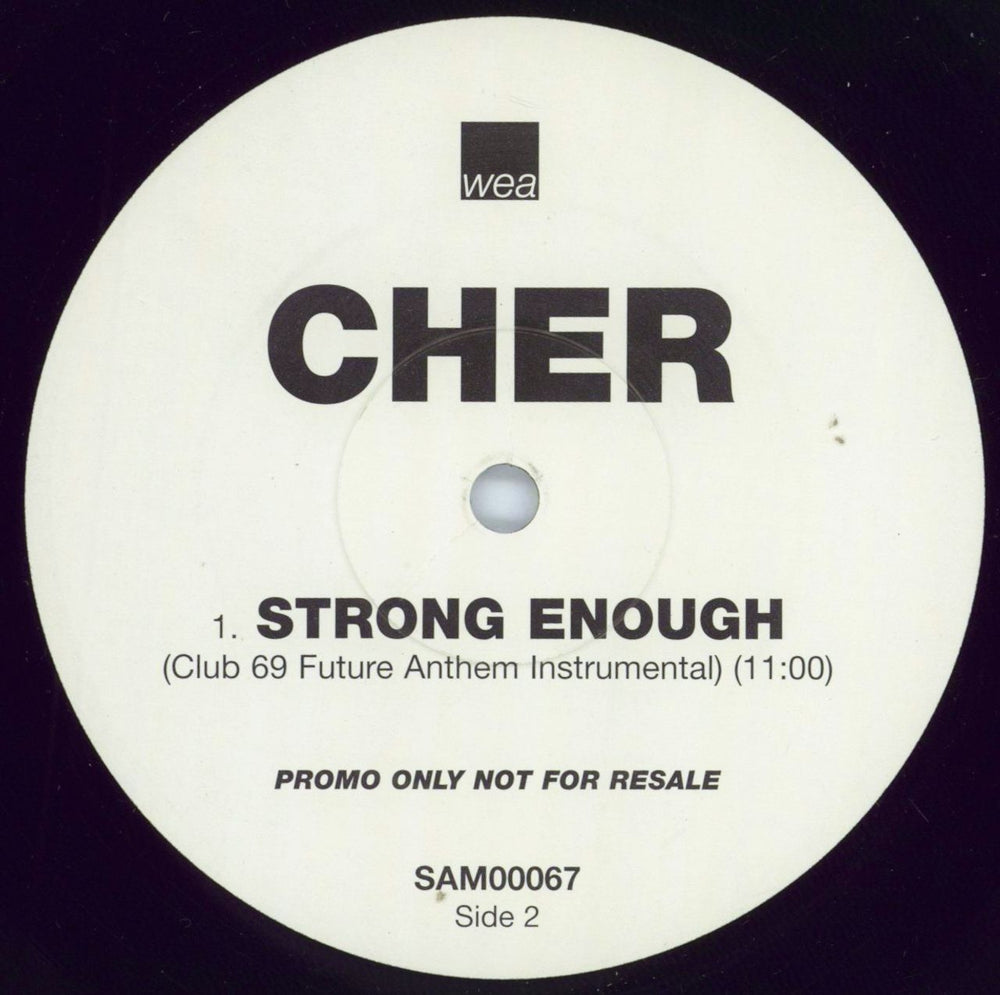 Cher Strong Enough - Club 69 Mixes UK Promo 12" vinyl single (12 inch record / Maxi-single)