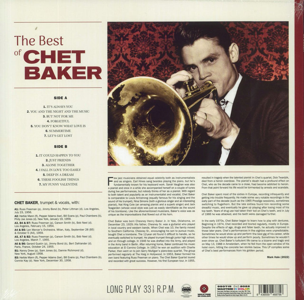 Chet Baker The Best Of Chet Baker - 180gm Purple Vinyl UK vinyl LP album (LP record) 8436559468756