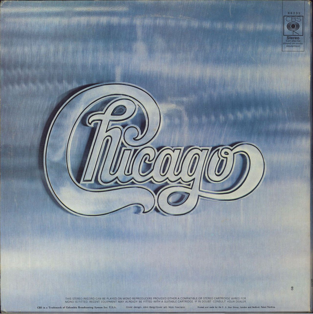 Chicago Chicago + Poster - library sticker UK 2-LP vinyl record set (Double LP Album)