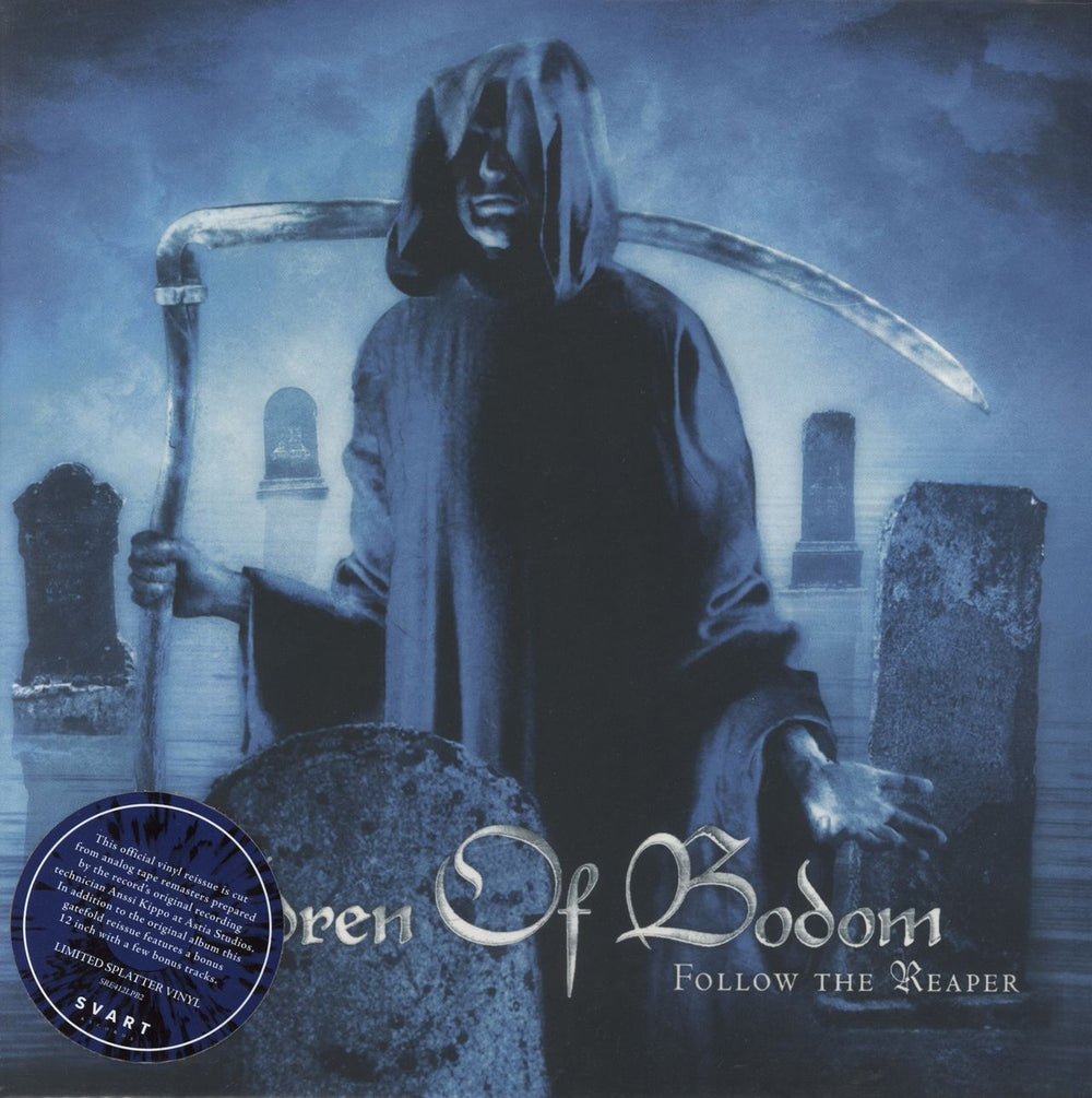 Children Of Bodom Follow The Reaper - Clear w/ Blue Splatter Finnish 2-LP vinyl record set (Double LP Album) SRE412LP