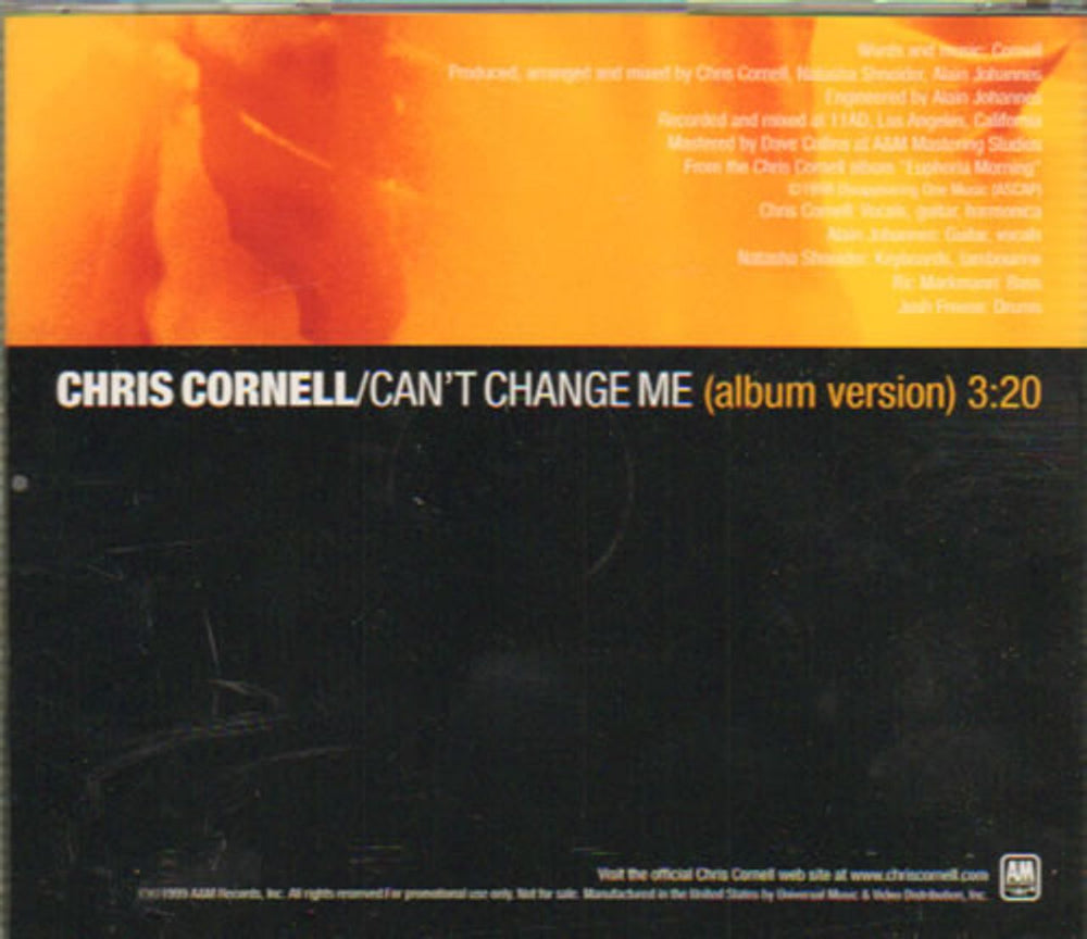 Chris Cornell Can't Change Me US Promo CD single (CD5 / 5") OLLC5CA143840