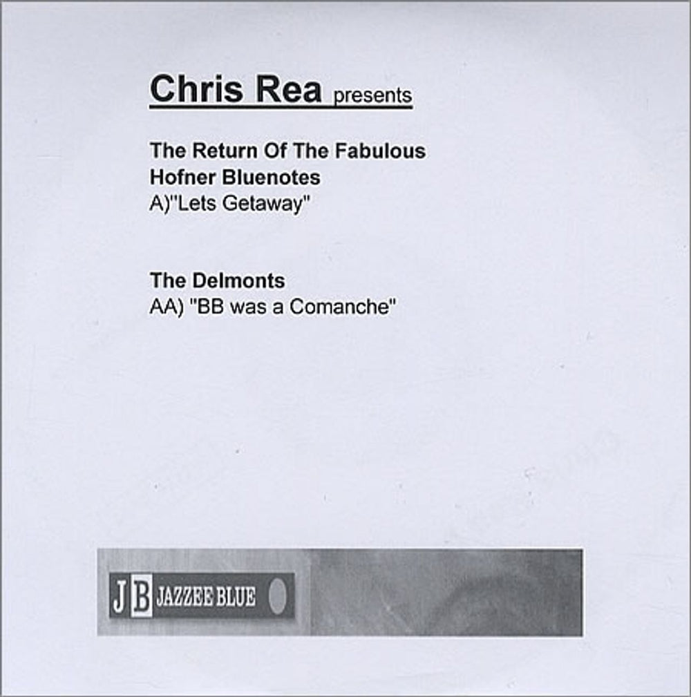 Chris Rea Let's Getaway UK Promo CD-R acetate CD-R