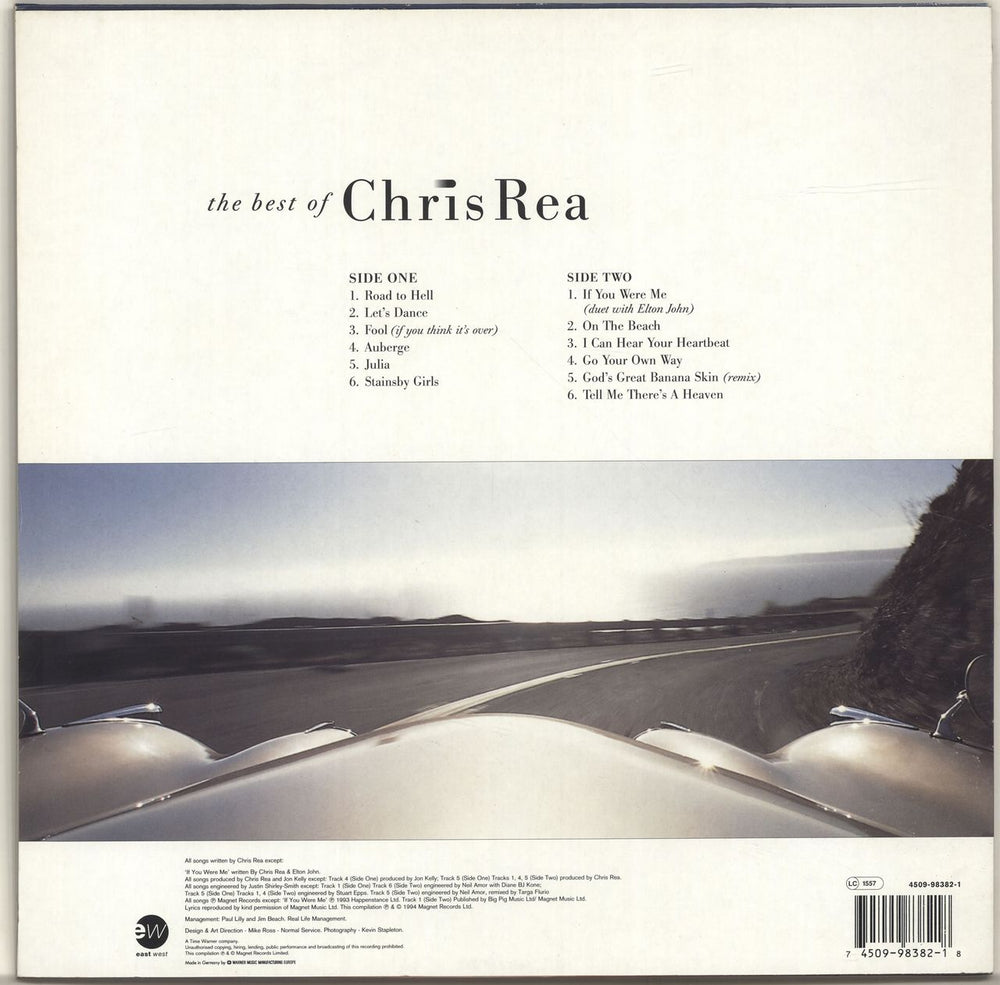 Chris Rea The Best Of German vinyl LP album (LP record) 745099838218