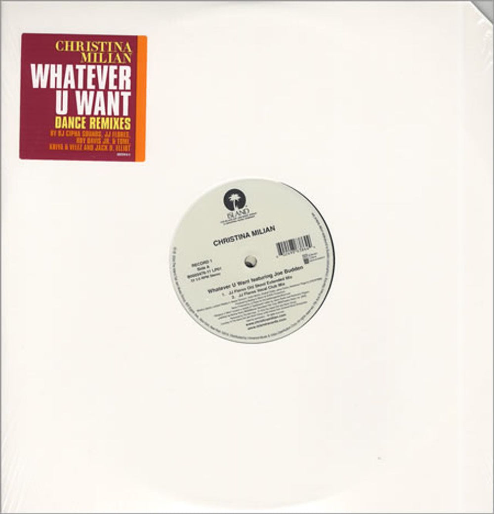 Christina Milian Whatever U Want Dance Remixes US Promo 12" vinyl single (12 inch record / Maxi-single) ISLR16165-1