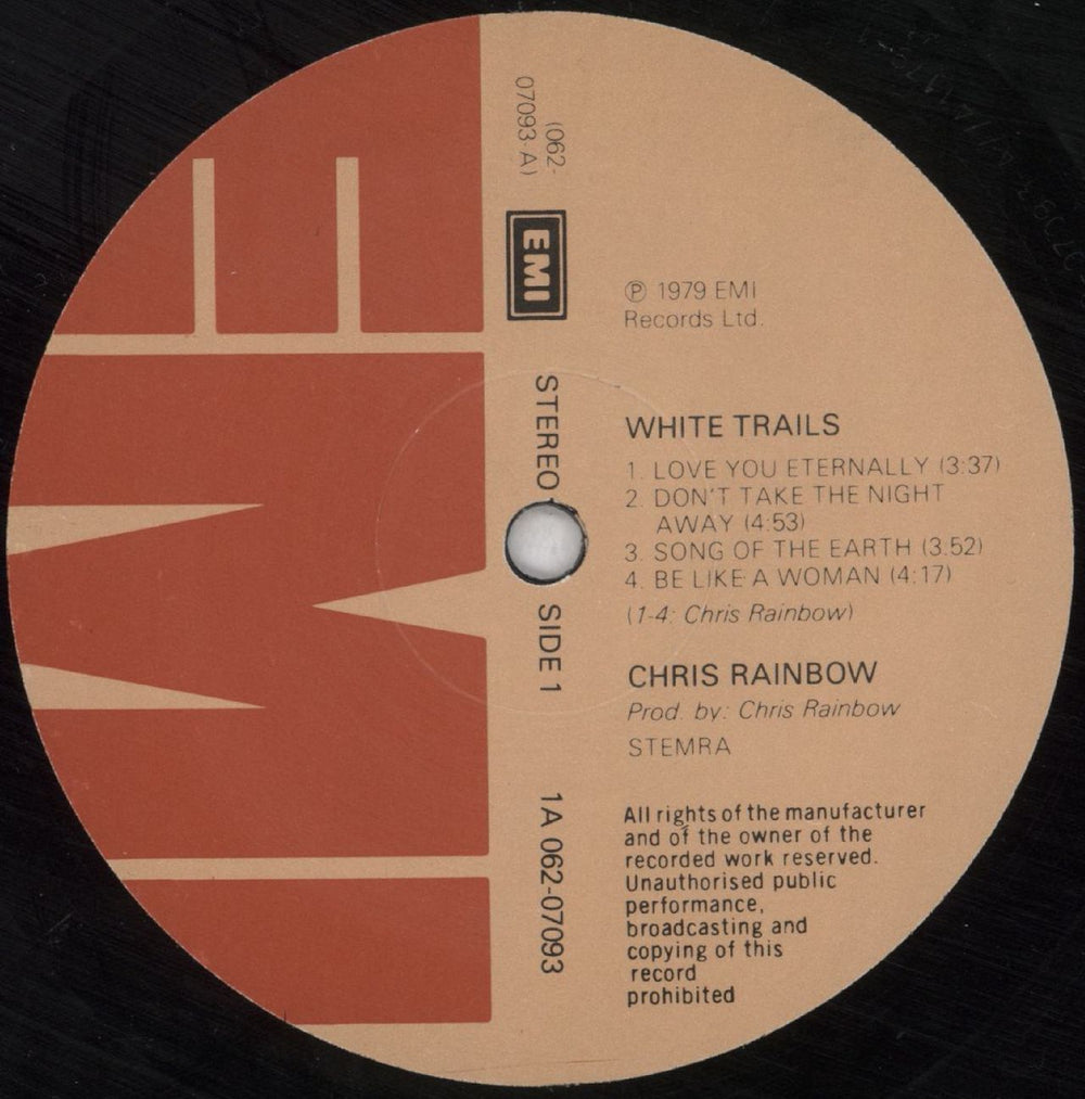 Christopher Rainbow White Trails Dutch vinyl LP album (LP record) CBOLPWH824203