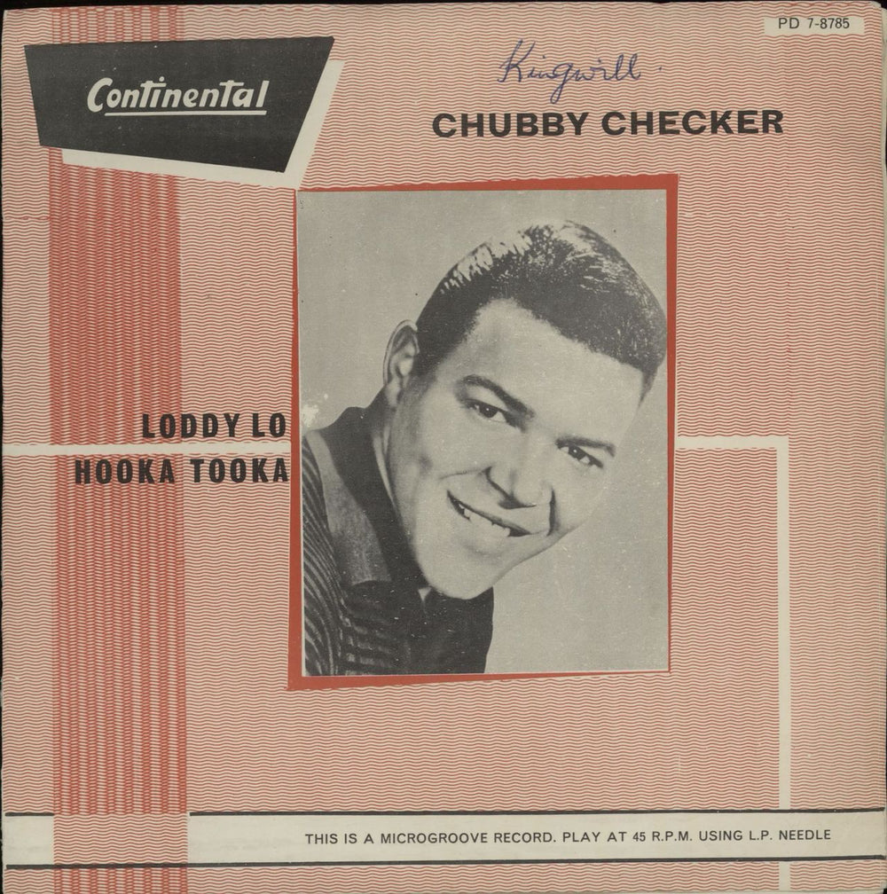 Chubby Checker Loddy Lo South African 7" vinyl single (7 inch record / 45) PD7-8785