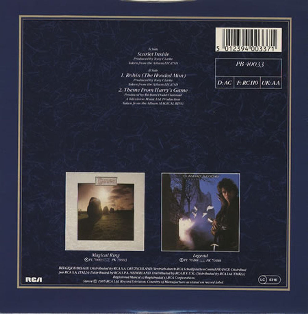 Clannad Scarlet Inside UK 7" vinyl single (7 inch record / 45) CLN07SC304481