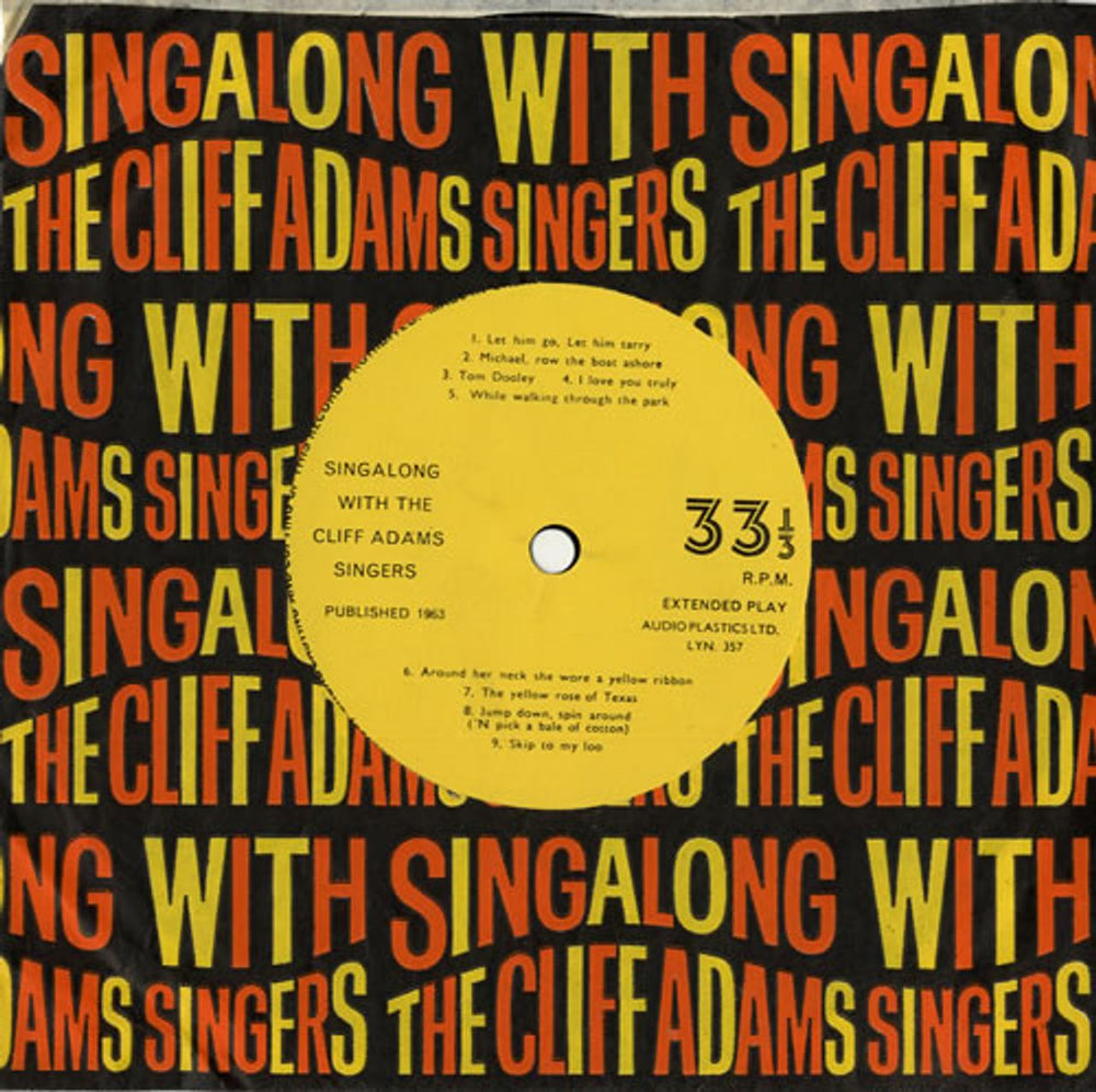 Cliff Adams Singalong With The Cliff Adams Singers UK 7" vinyl single (7 inch record / 45) LYN357