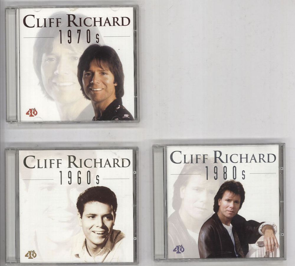 Cliff Richard 1960s / 1970s / 1980s Dutch 3-CD album set (Triple CD) DC854692/4702/4712