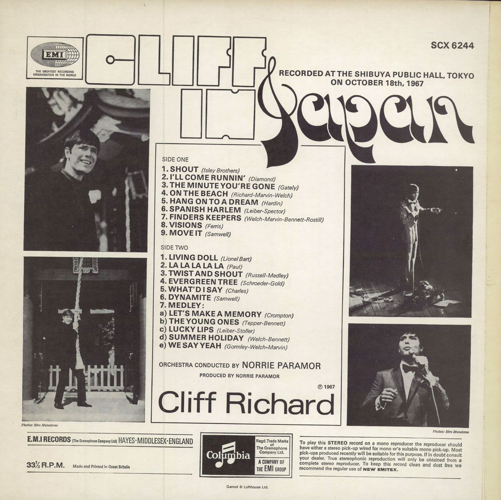 Cliff Richard Cliff In Japan - 3rd UK vinyl LP album (LP record)