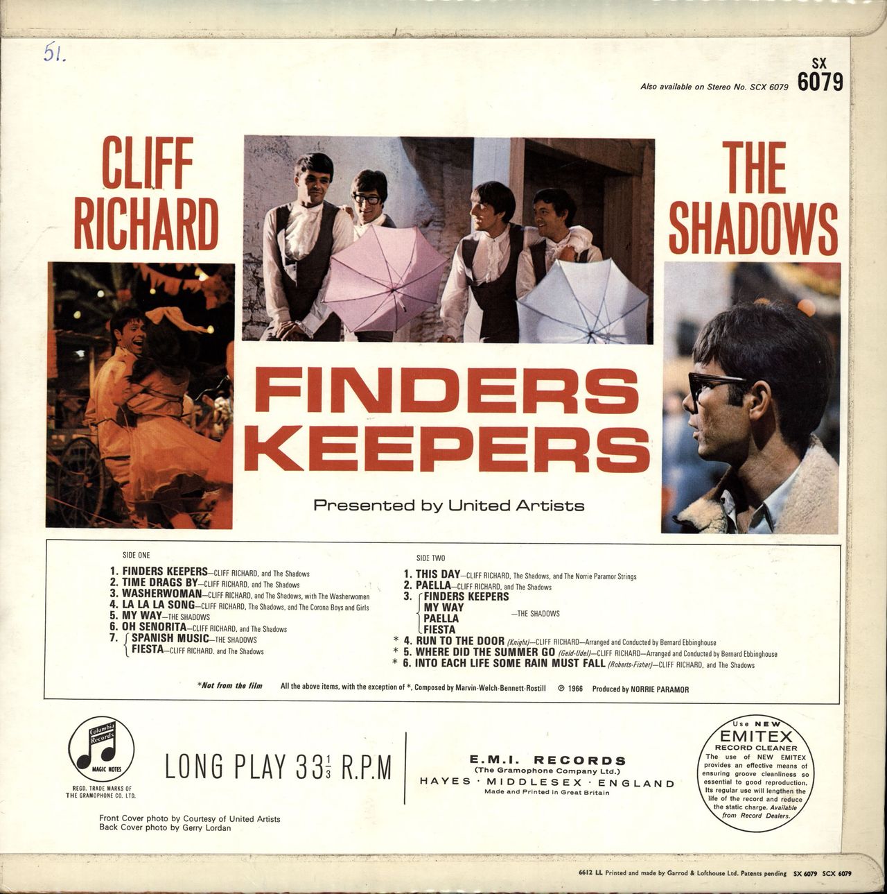 Cliff RICHARD☆Finders Keepers UK Blue Co - 洋楽