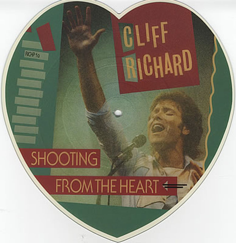 Cliff Richard Shooting From The Heart UK shaped picture disc (picture disc vinyl record) RICHP1