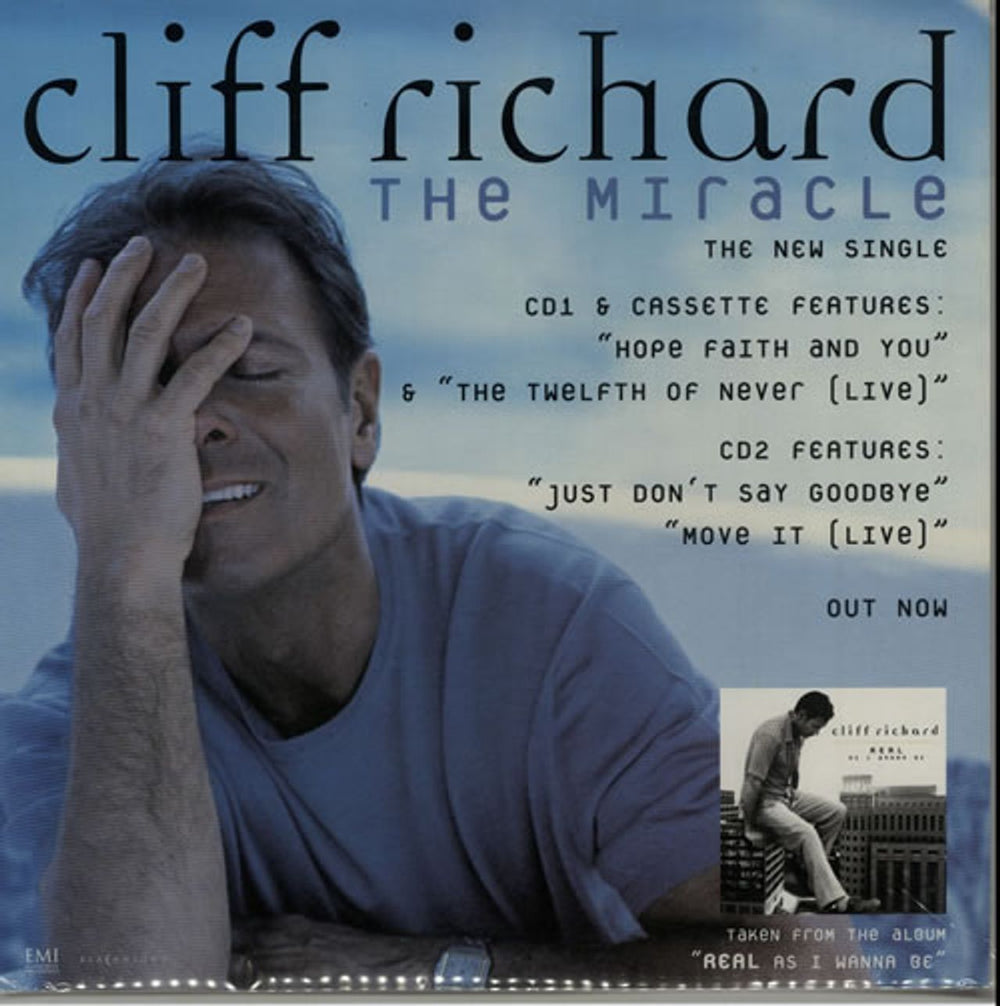 Cliff Richard The Miracle UK Promo display PROMO DISPLAY