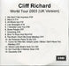 Cliff Richard World Tour 2003 - UK Version UK Promo CD-R acetate CD-R ACETATE