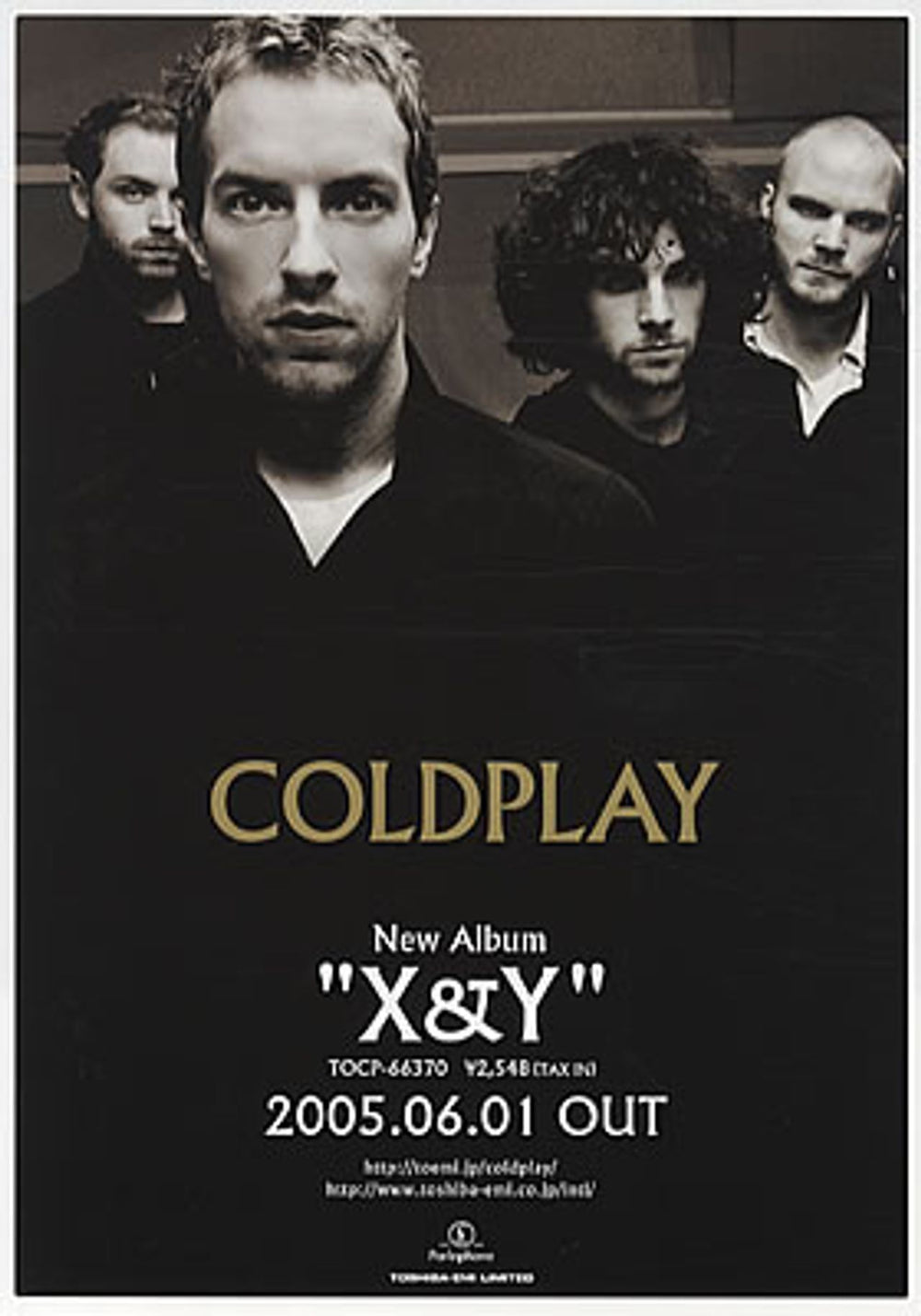 Coldplay X&Y Japanese Promo handbill HANDBILL