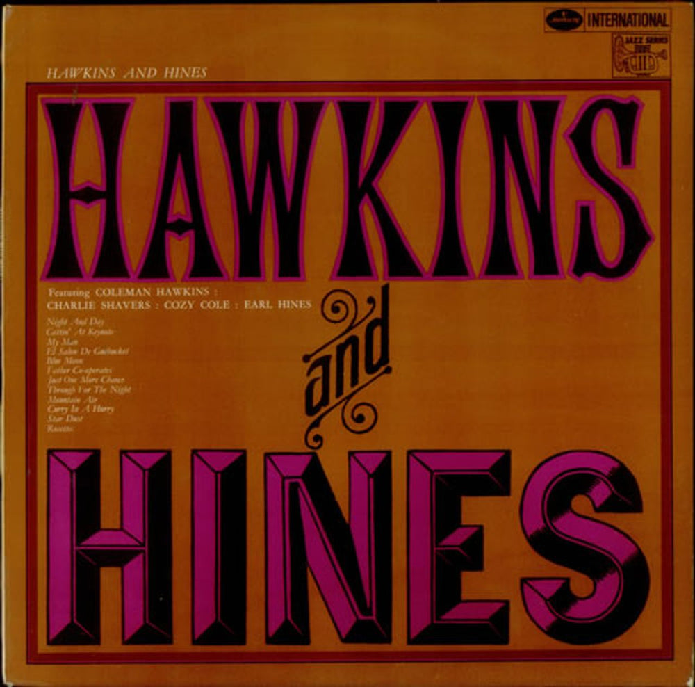 Coleman Hawkins Hawkins & Hines UK vinyl LP album (LP record) SMWL21034