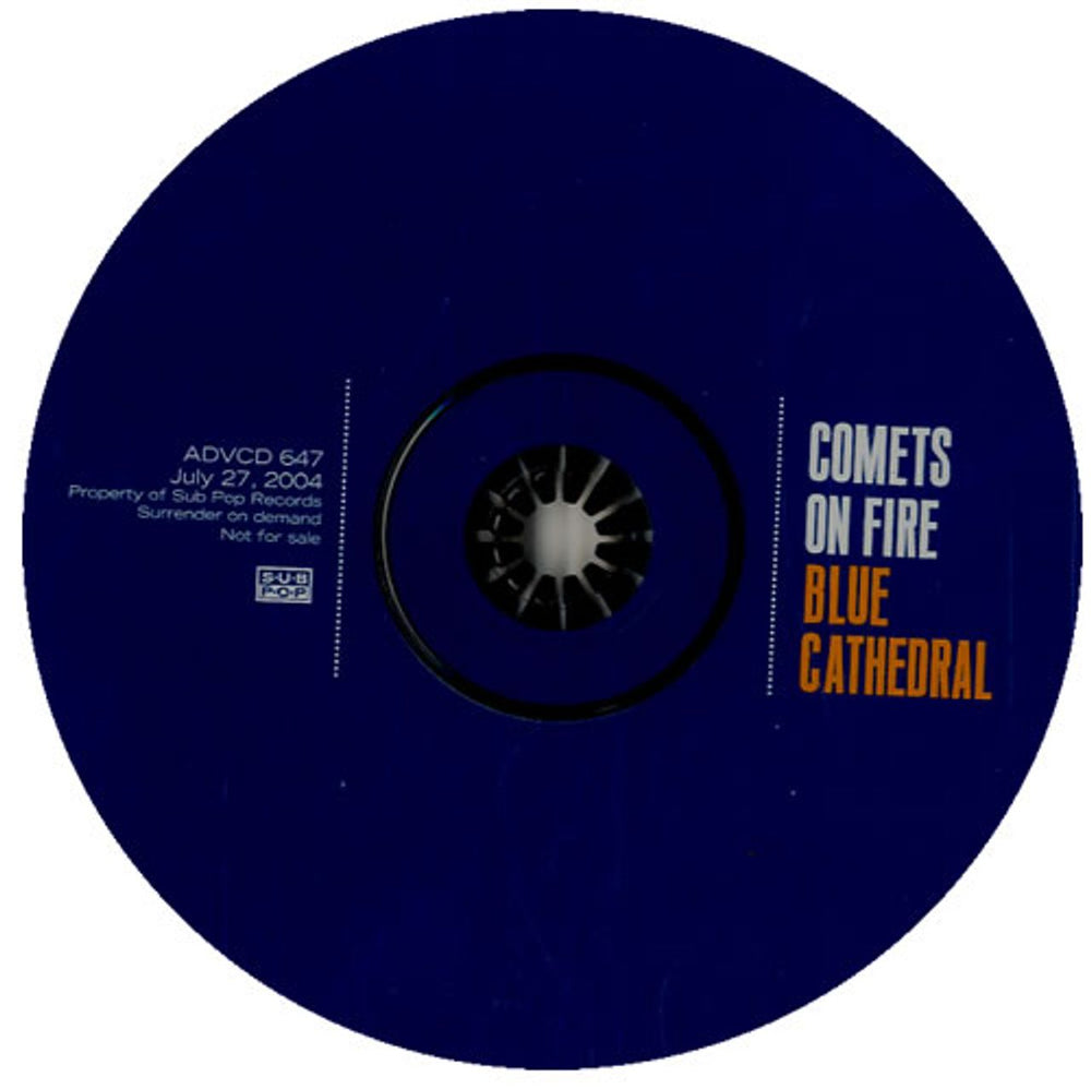 Comets On Fire Blue Cathedral US Promo CD album (CDLP) ADVSP647