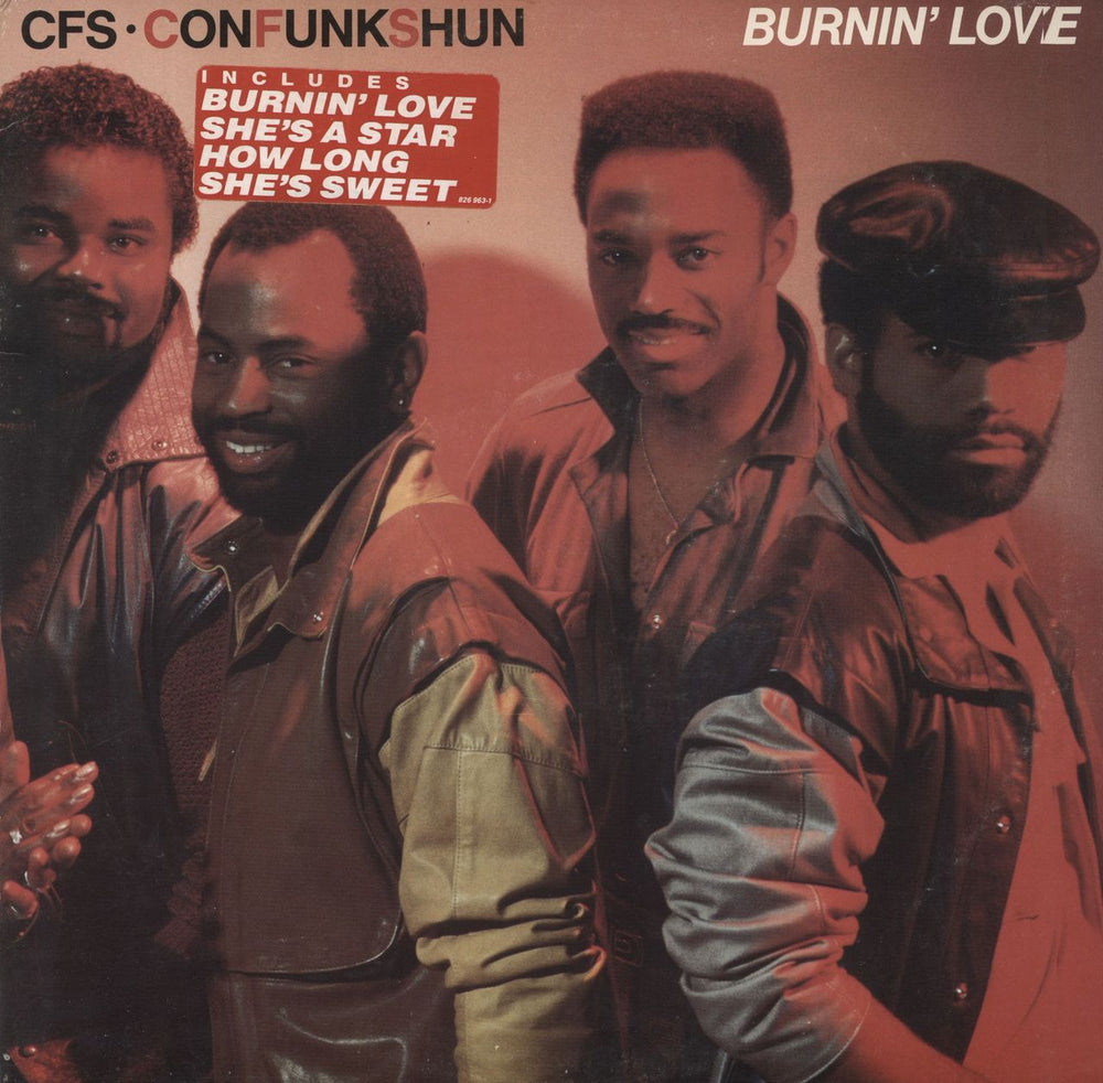 Con Funk Shun Burnin' Love - Gold Stamped US Promo vinyl LP album (LP record) 4228269631M1