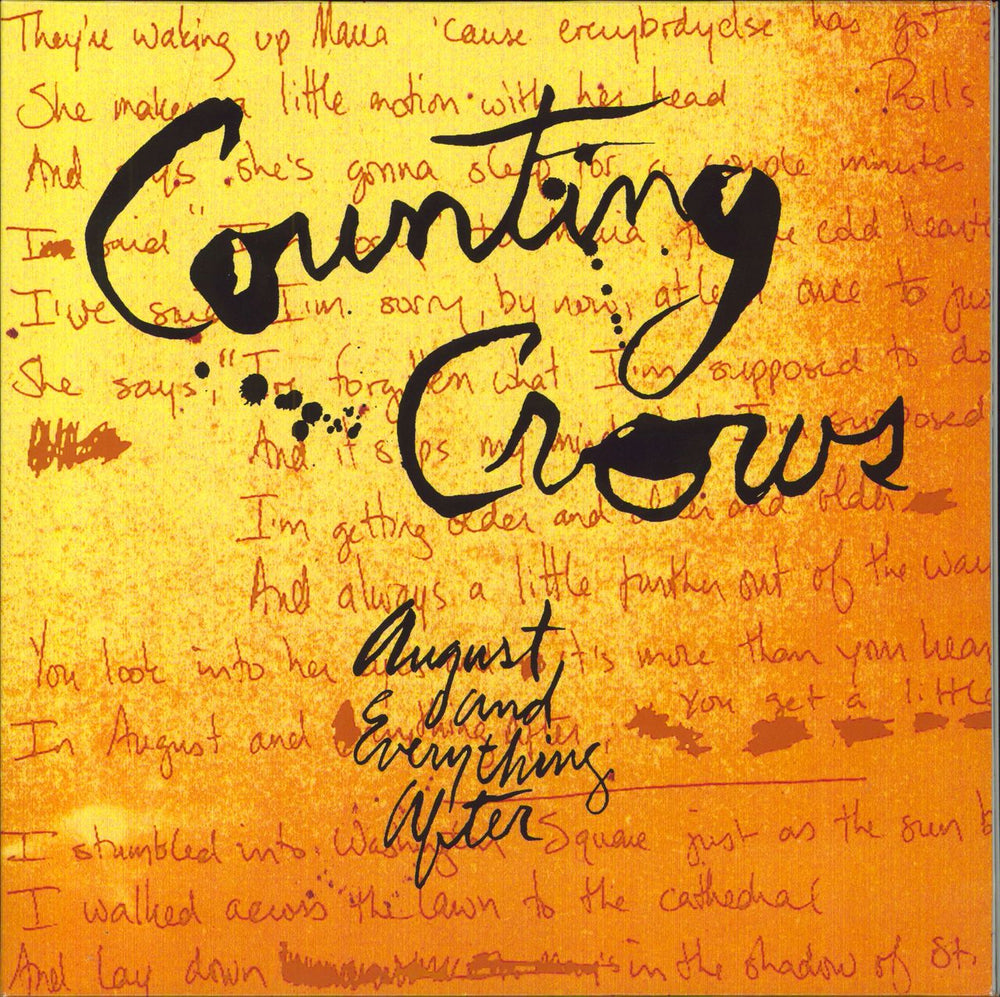 Counting Crows August and Everything After - 45rpm 180gram UK 2-LP vinyl record set (Double LP Album) 00602557097658