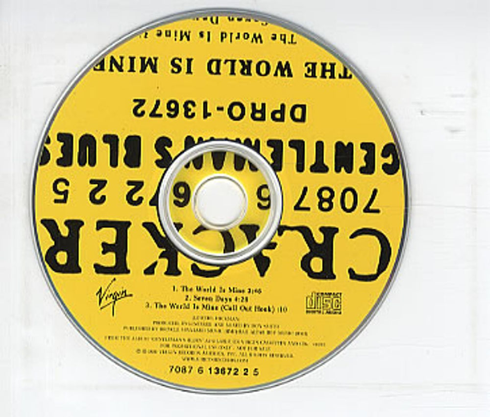Cracker The World Is Mine US Promo CD single (CD5 / 5") CRKC5TH328337