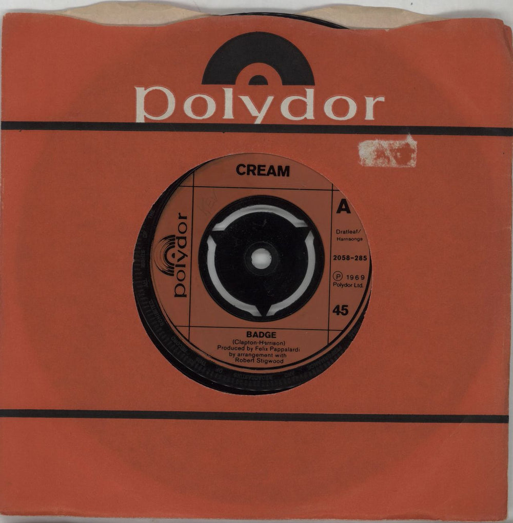 Cream Badge - 2nd - Injection Labels UK 7" vinyl single (7 inch record / 45) 2058-285